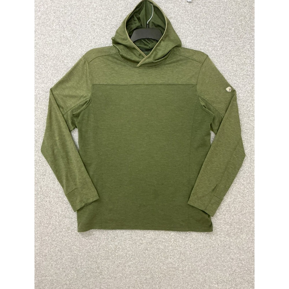 KUHL Mens Engineered Hoody Size M Green UPF 50 Sun Protection Performance Hiking